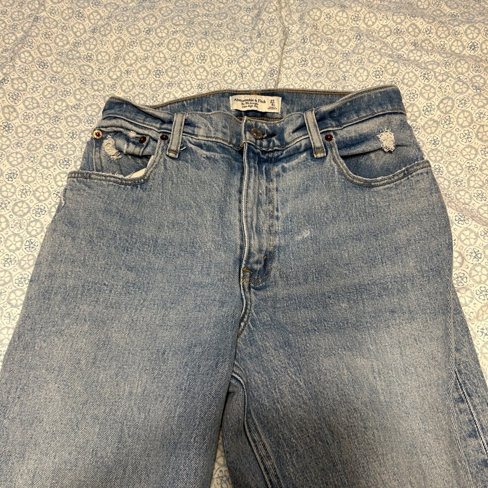 Abercrombie high rise straight jeans